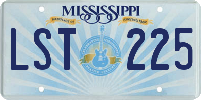MS license plate LST225