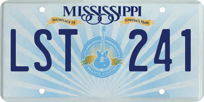 MS license plate LST241
