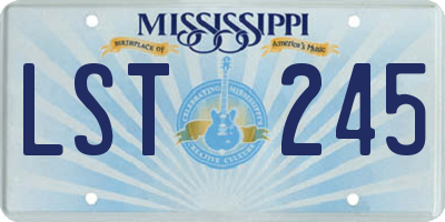 MS license plate LST245