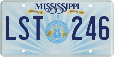 MS license plate LST246