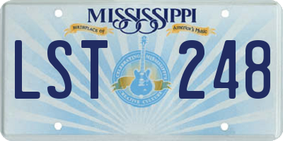 MS license plate LST248