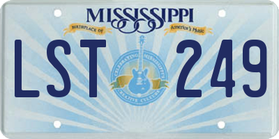 MS license plate LST249
