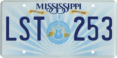 MS license plate LST253