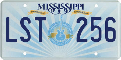 MS license plate LST256