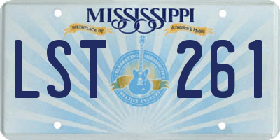 MS license plate LST261