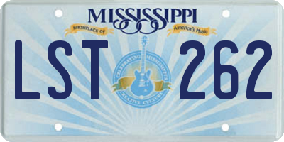 MS license plate LST262