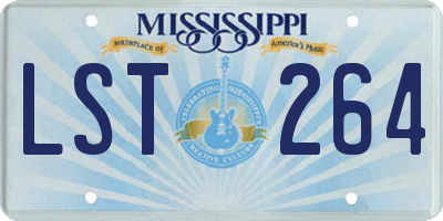 MS license plate LST264