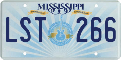 MS license plate LST266