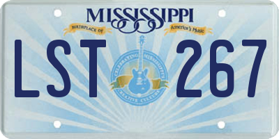 MS license plate LST267