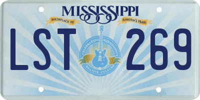 MS license plate LST269
