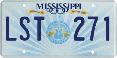 MS license plate LST271