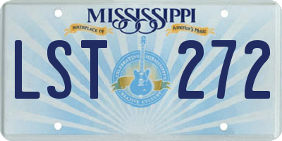 MS license plate LST272