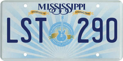 MS license plate LST290