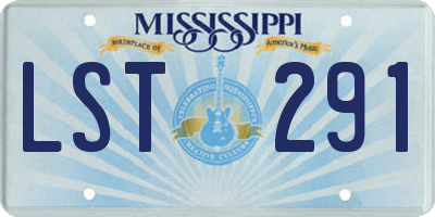MS license plate LST291