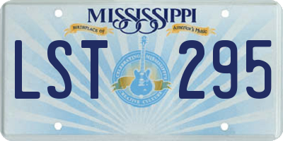 MS license plate LST295