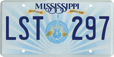 MS license plate LST297