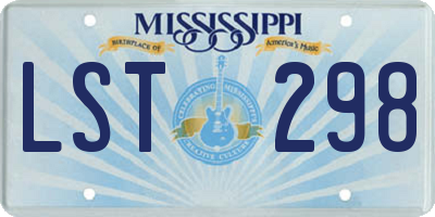 MS license plate LST298