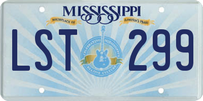 MS license plate LST299