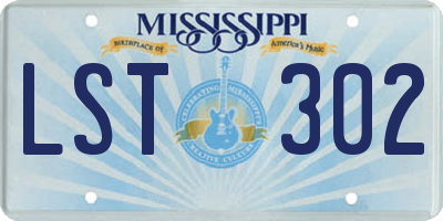 MS license plate LST302