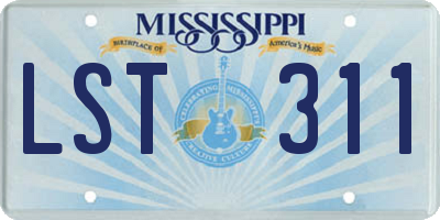 MS license plate LST311
