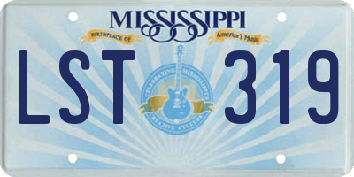 MS license plate LST319