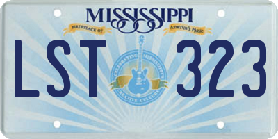 MS license plate LST323