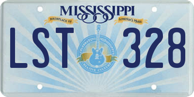MS license plate LST328