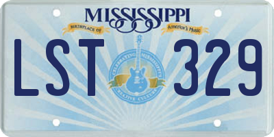 MS license plate LST329