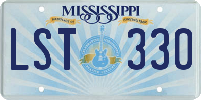 MS license plate LST330