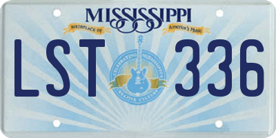 MS license plate LST336