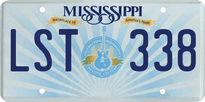 MS license plate LST338