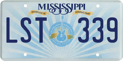 MS license plate LST339