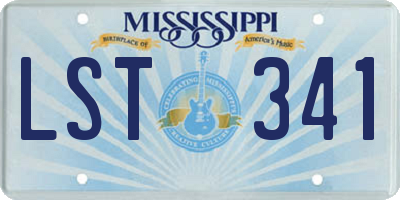MS license plate LST341