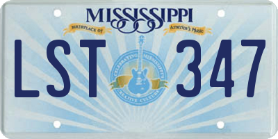 MS license plate LST347