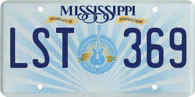 MS license plate LST369