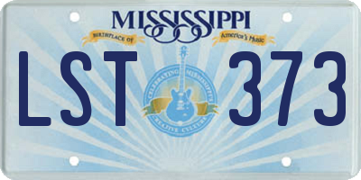 MS license plate LST373