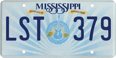 MS license plate LST379