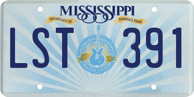 MS license plate LST391