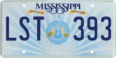 MS license plate LST393