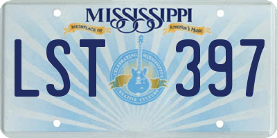 MS license plate LST397