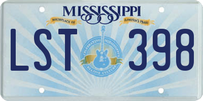 MS license plate LST398