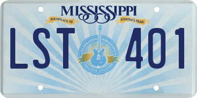 MS license plate LST401