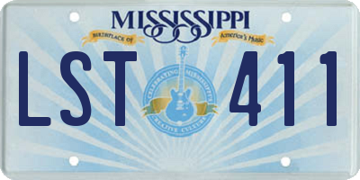MS license plate LST411