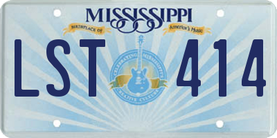 MS license plate LST414