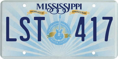 MS license plate LST417