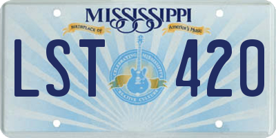 MS license plate LST420