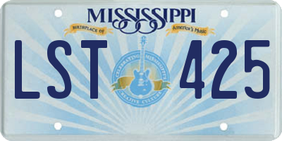 MS license plate LST425