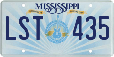 MS license plate LST435