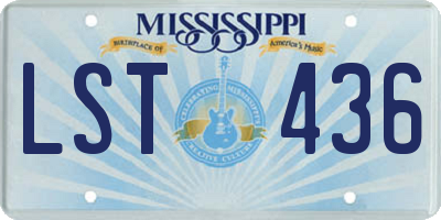 MS license plate LST436