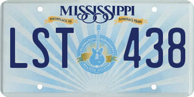 MS license plate LST438